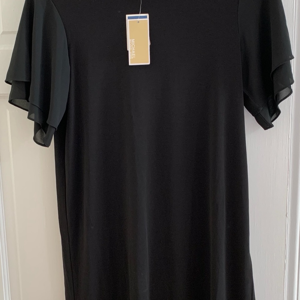 A black flowy Michael Kors dress